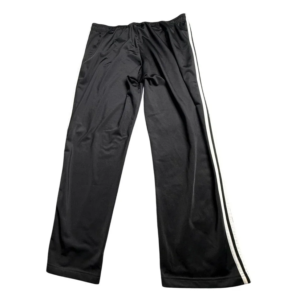 Adidas Mens 2XL Black 3-Stripe Track Pants Essentials BK7402 Straight‎ Leg